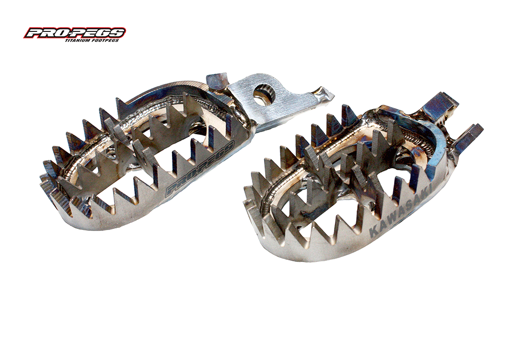 TARAZON MX Billet Wide Foot Pegs For Kawasaki KX250F (2006-2024) & KX450F (2007-2024) - Green